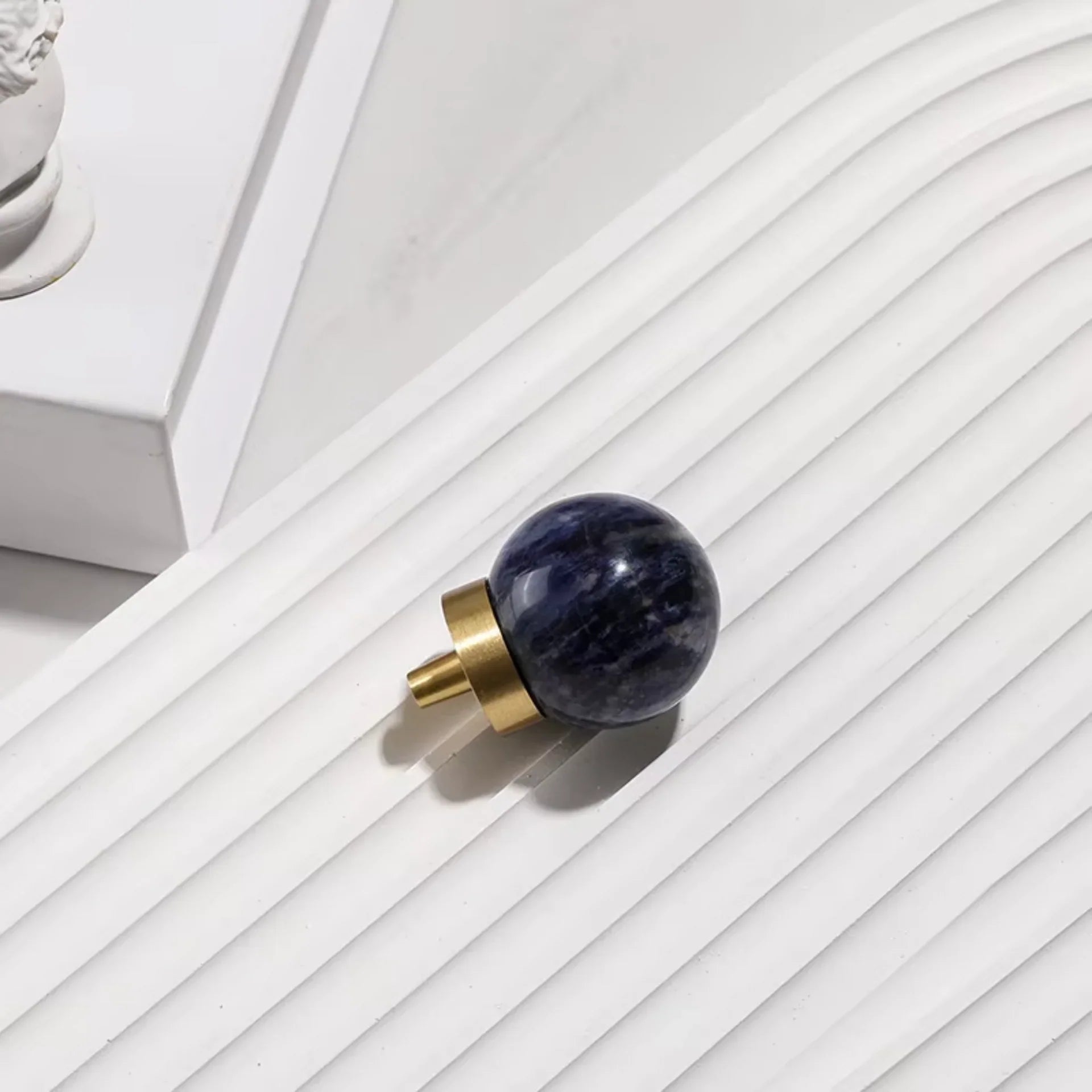 Natural Crystal Ball Brass Cabinet Knob | Luxury Crystal Knob