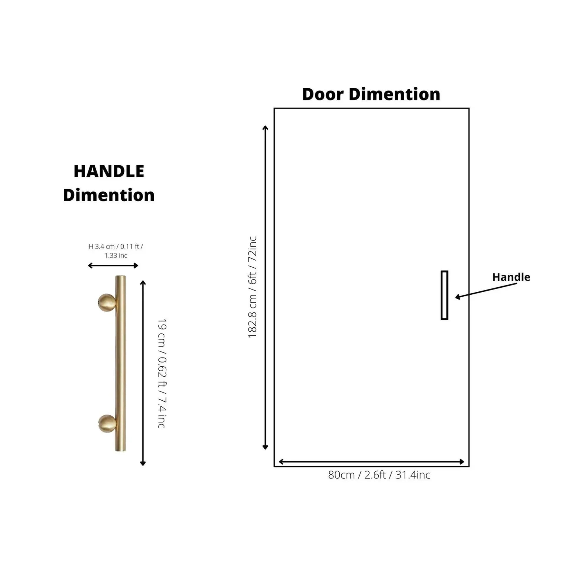 Goblet Solid Brass Cabinet Handles | Modular Kitchen Handles