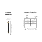 Knurled Black & Gold T-Bar Handle Collection | Brass Cabinet Handles