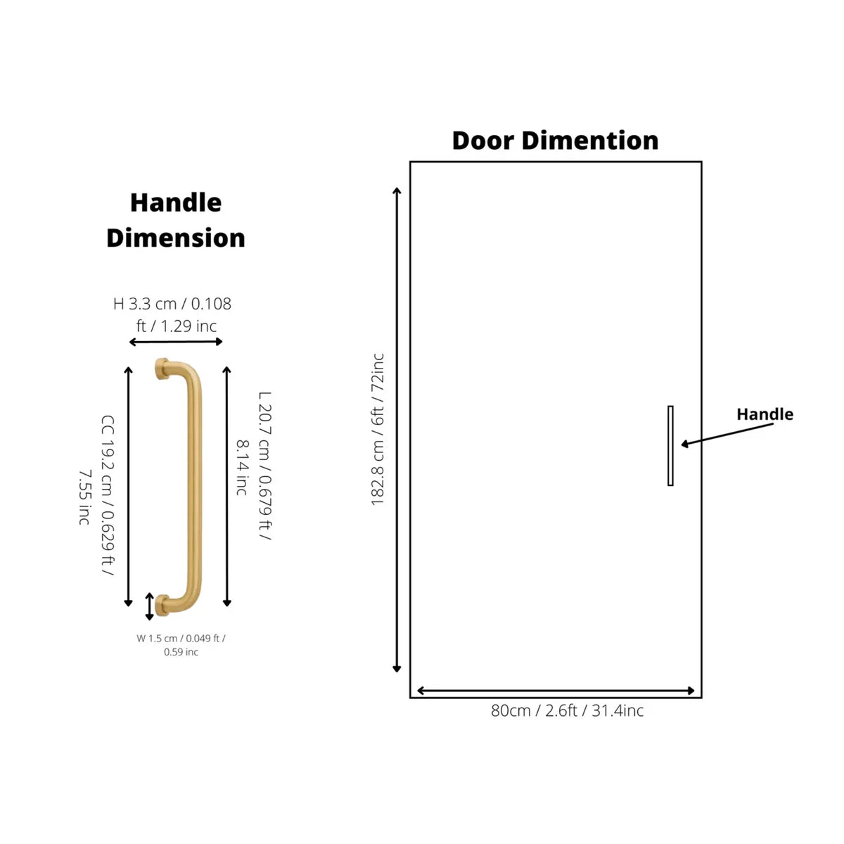 Arcora Curved Brass Collection | Solid Brass Cabinet Handles