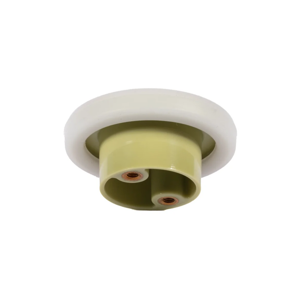 Soft-touch silicone and ABS cabinet knob by Brass Essence, smooth round handle for kitchen or furniture drawers.
