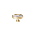 Prisma Acrylic & Brass Disc Cabinet Knob | Luxury Cabinet Hardware India