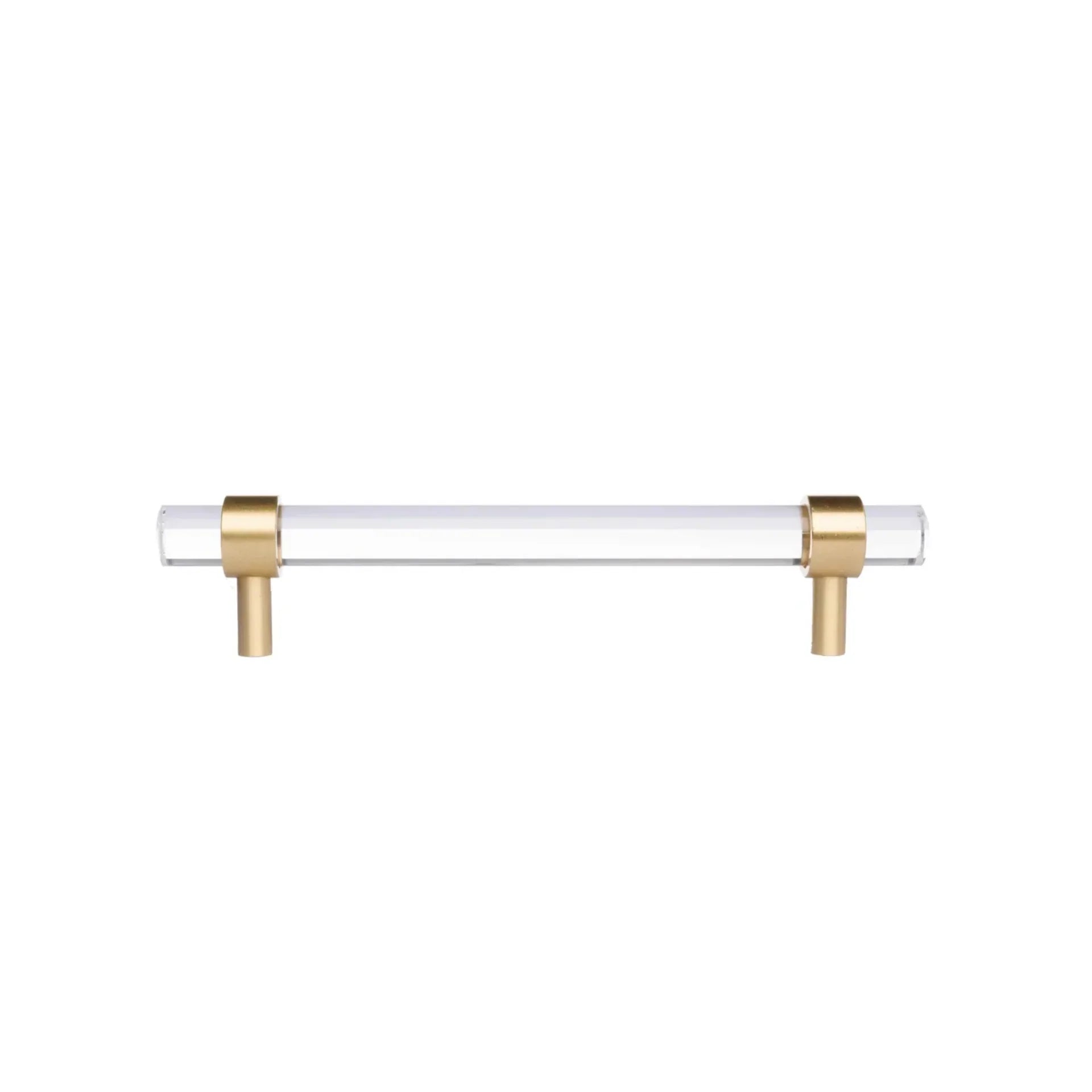 Lumiera Clear Acrylic & Brass Handle Collection
