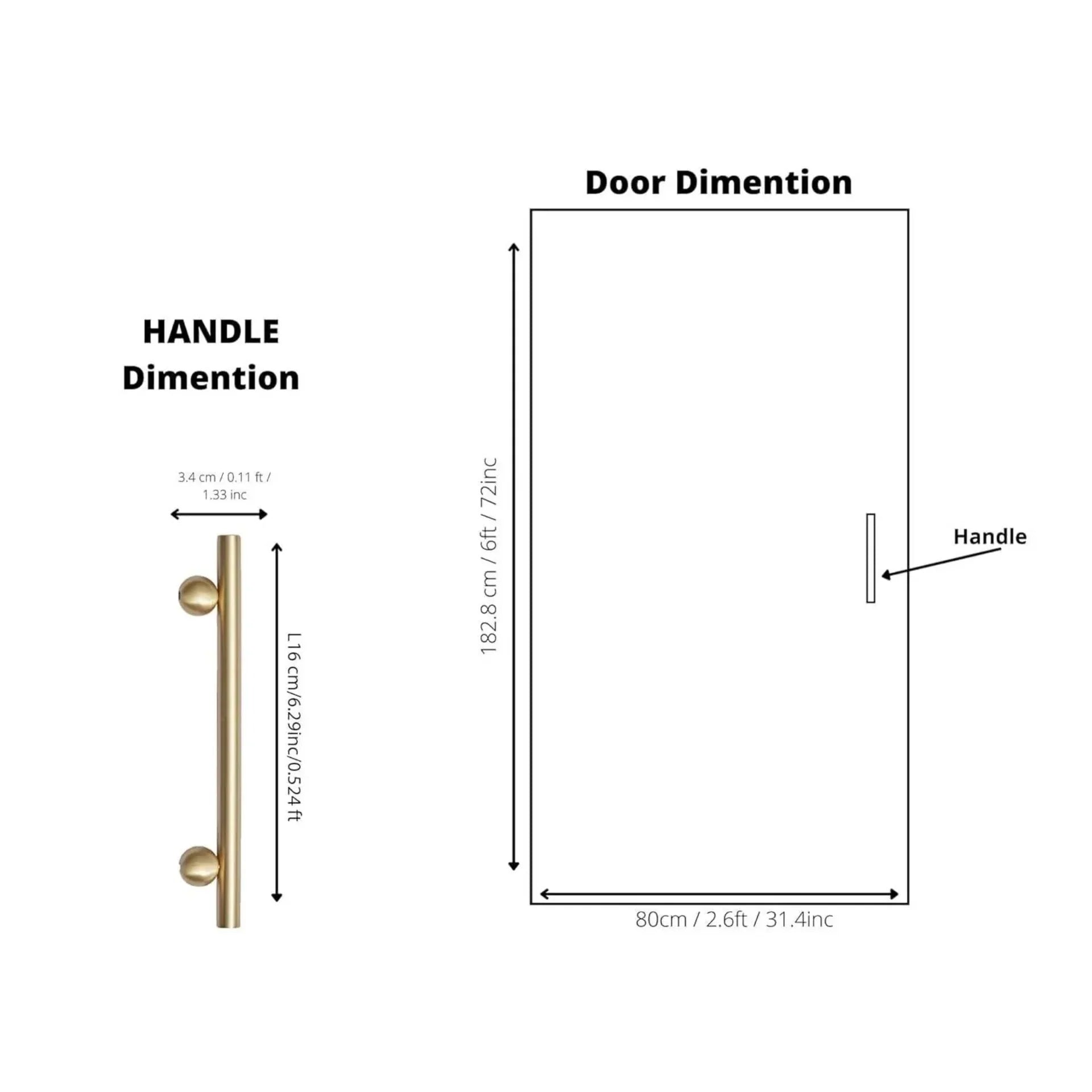 Goblet Solid Brass Cabinet Handles | Modular Kitchen Handles