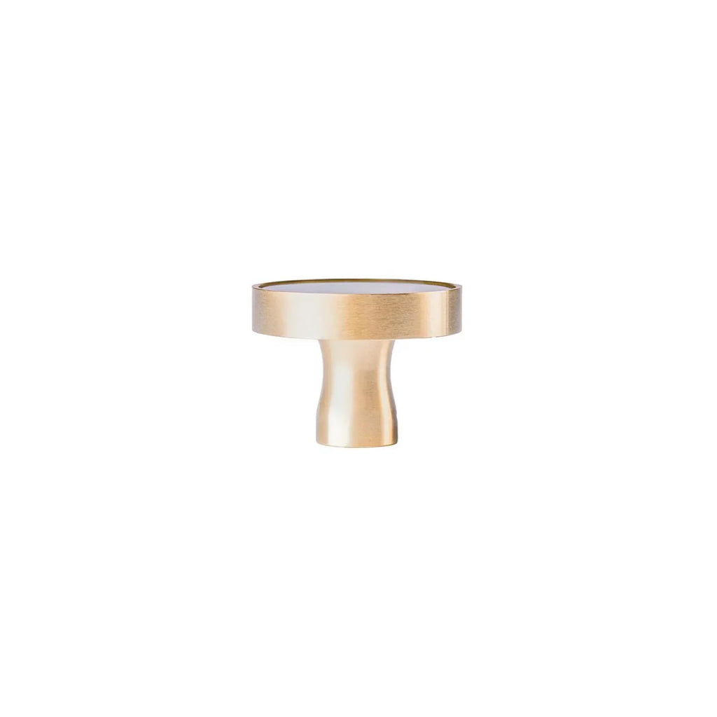 Prisma Acrylic & Brass Disc Cabinet Knob | Luxury Cabinet Hardware India