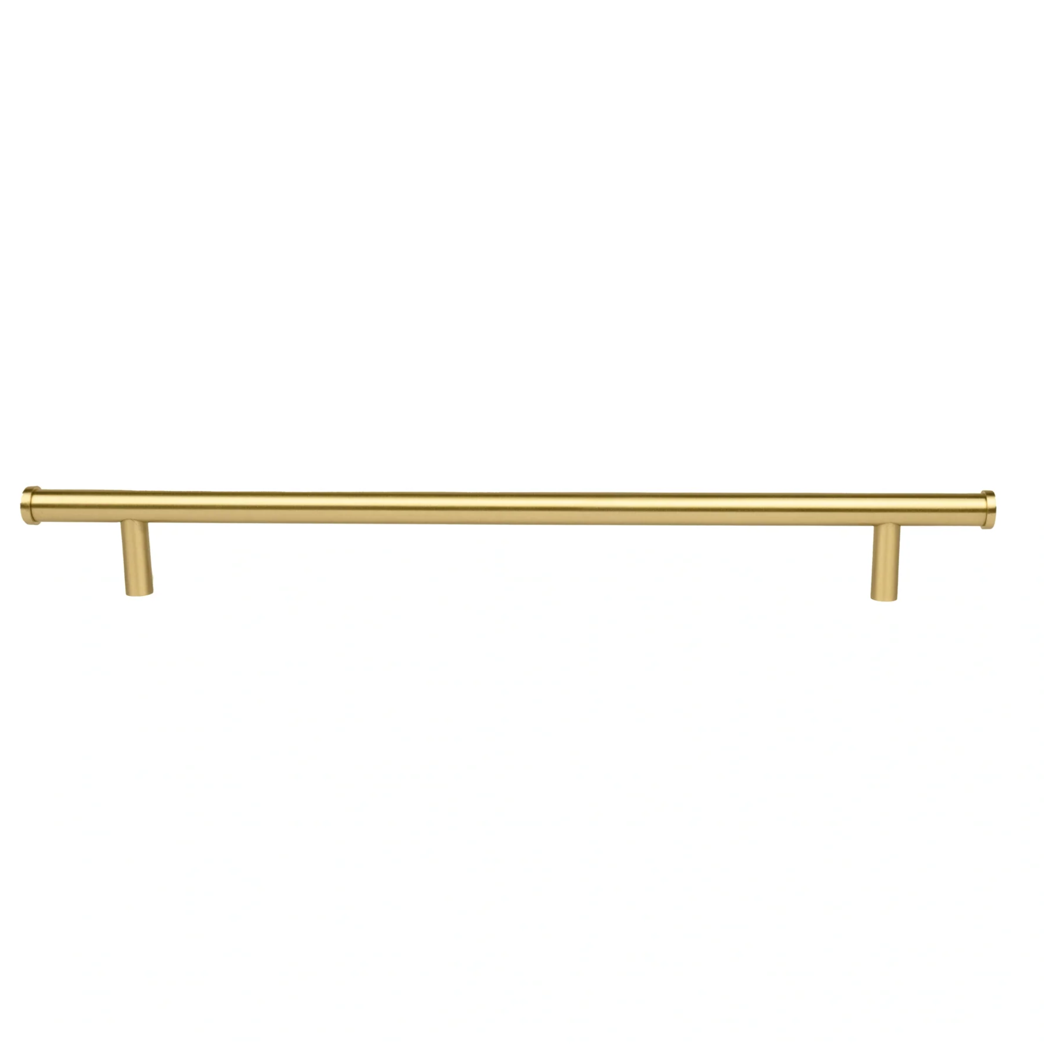 Brass Essence Euro Bar Solid Brass Cabinet Pull from collection, showing a sleek, polished brass handle on a cabinet.