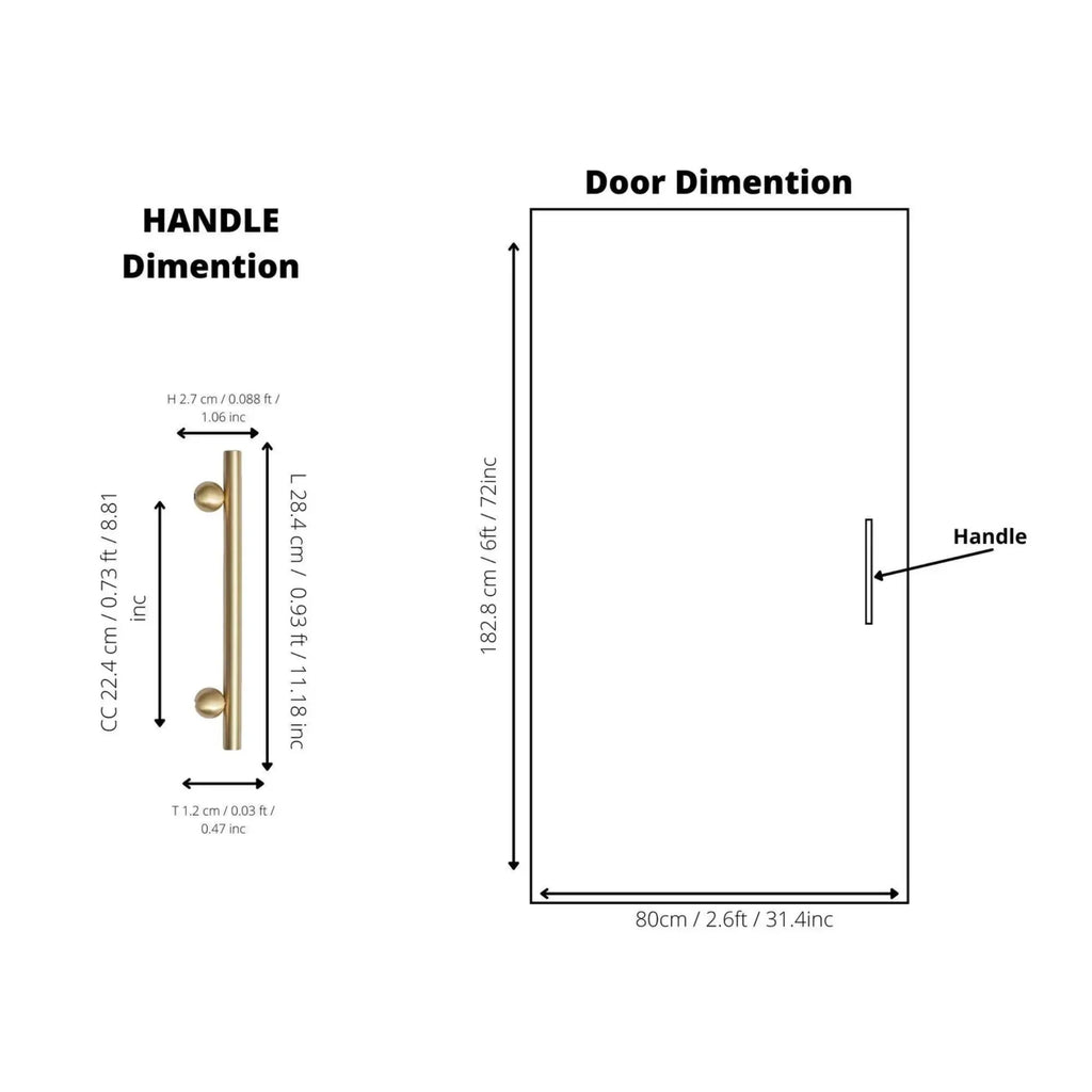 Goblet Solid Brass Cabinet Handles | Modular Kitchen Handles