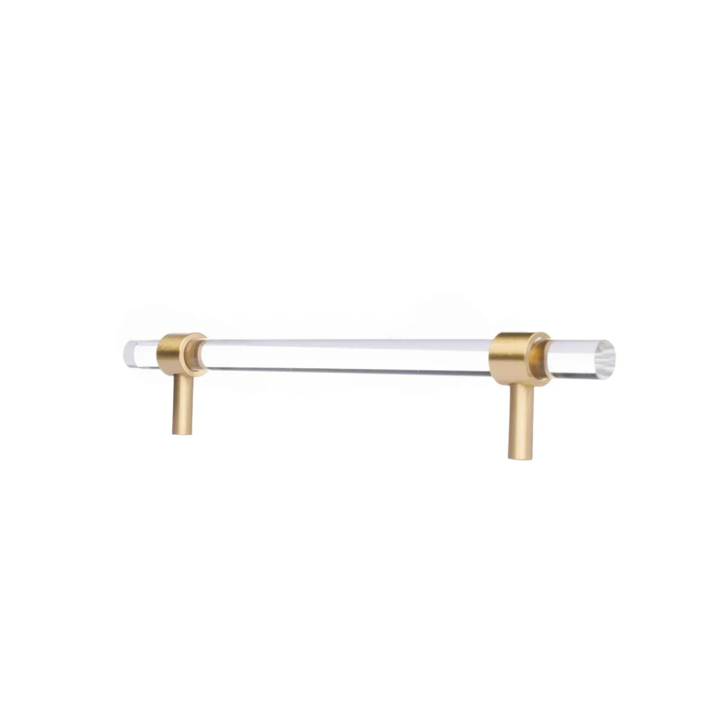 Lumiera Clear Acrylic & Brass Handle Collection