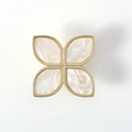Zinc Leaf Acrylic Knob
