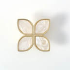 Zinc Leaf Acrylic Knob