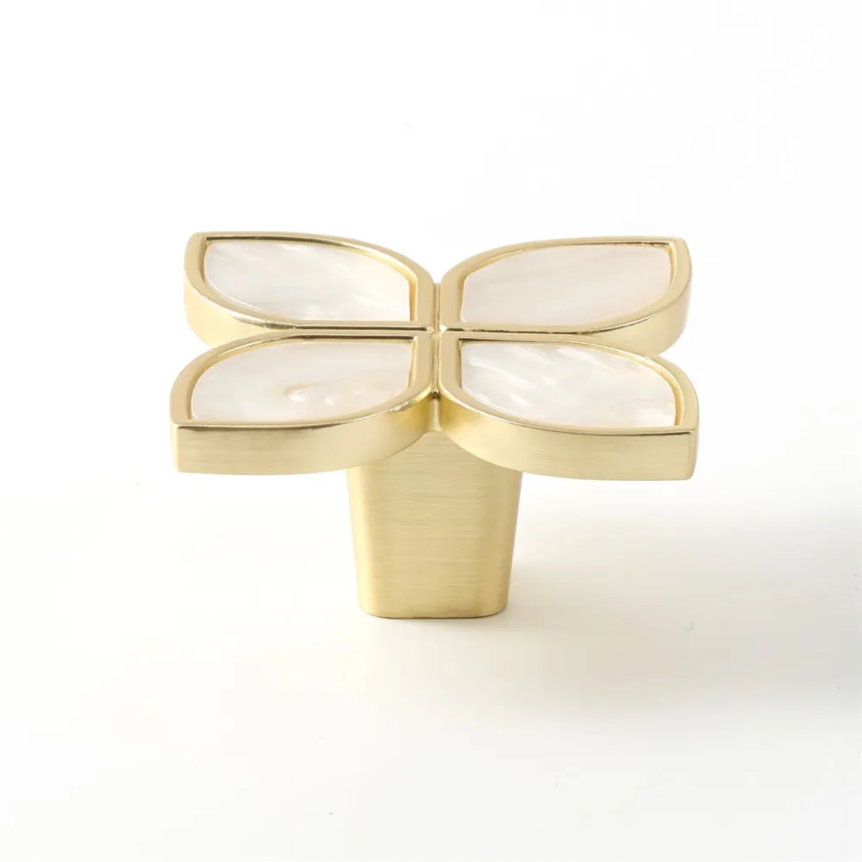 Zinc Leaf Acrylic Knob
