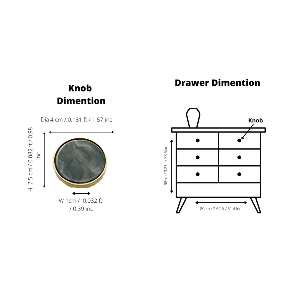 Acrylic and brass disc cabinet knob by Brass Essence, showcasing a sleek round design with shiny brass and clear acrylic elements.