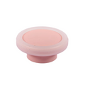 Brass Essence soft-touch silicone and ABS cabinet knob, sleek round design with smooth finish, ideal for kitchen or furniture drawers