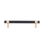 Knurled Black & Gold T-Bar Handle Collection | Brass Cabinet Handles