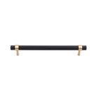 Knurled Black & Gold T-Bar Handle Collection | Brass Cabinet Handles