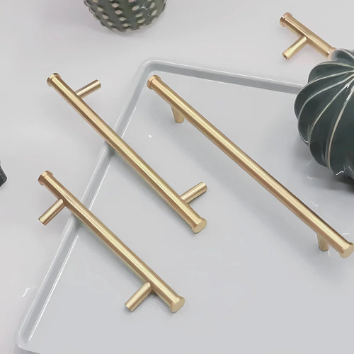 Euro Bar Solid Brass Cabinet Handles | Luxury Kitchen Handles