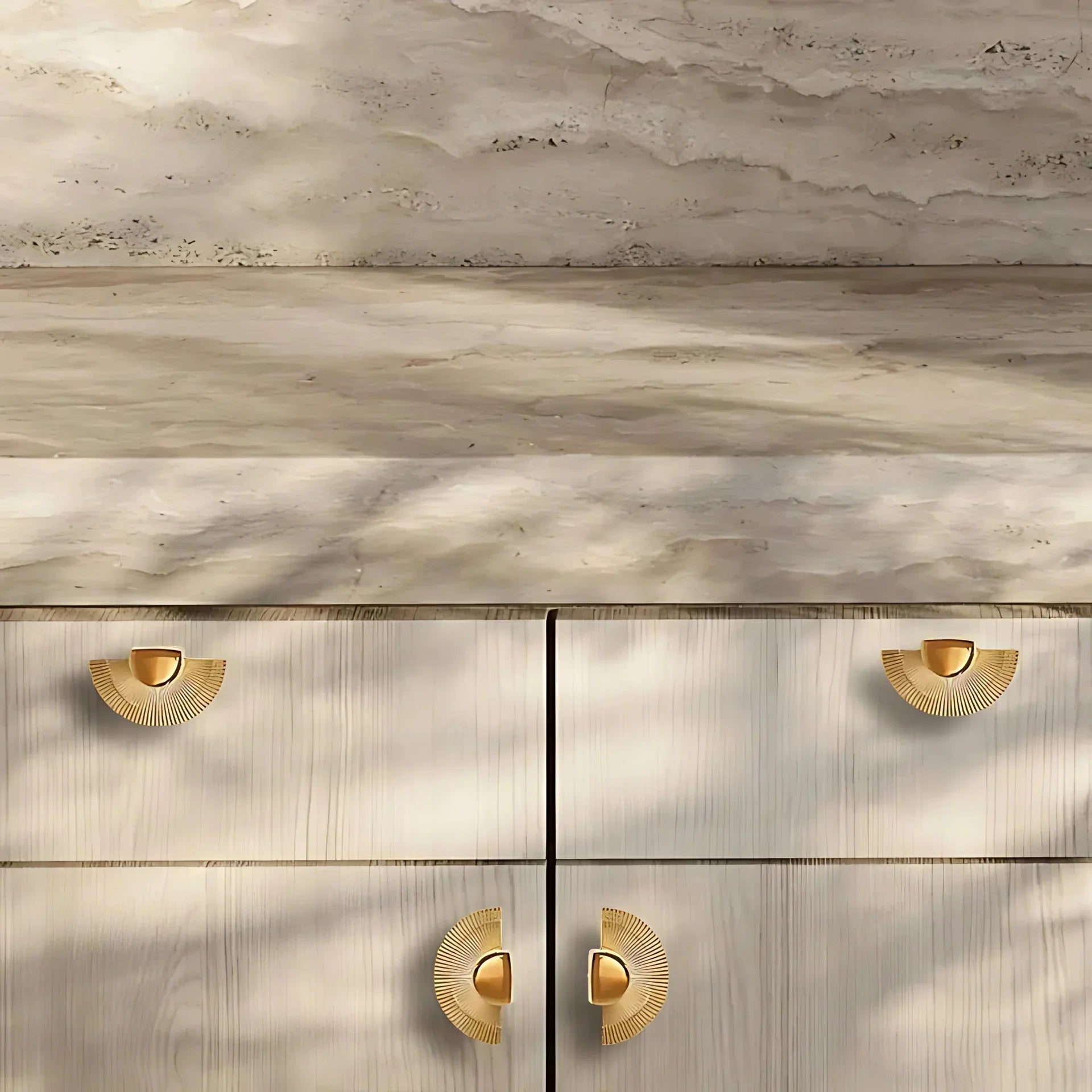 Scallop Royale Brass Collection | Solid Brass Cabinet & Wardrobe Handles