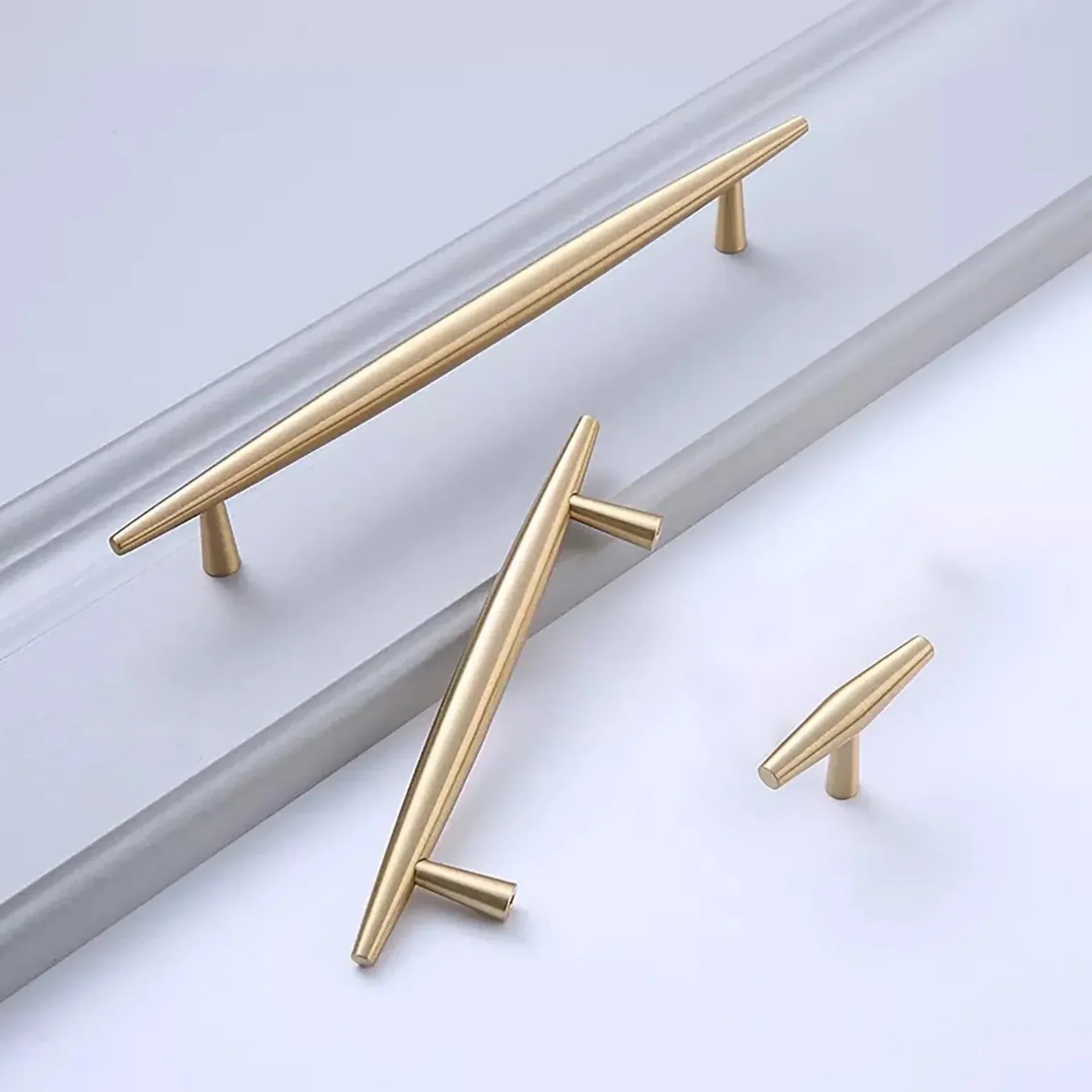 Spindle Luxe Brass Collection | Solid Brass Cabinet Handles