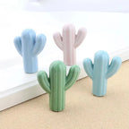 Ceramic Cactus Kids Cabinet Knob | Brass Essence