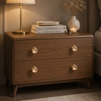 Fluted Crystal Cabinet Knob | Luxury Crystal Drawer Pull Knob