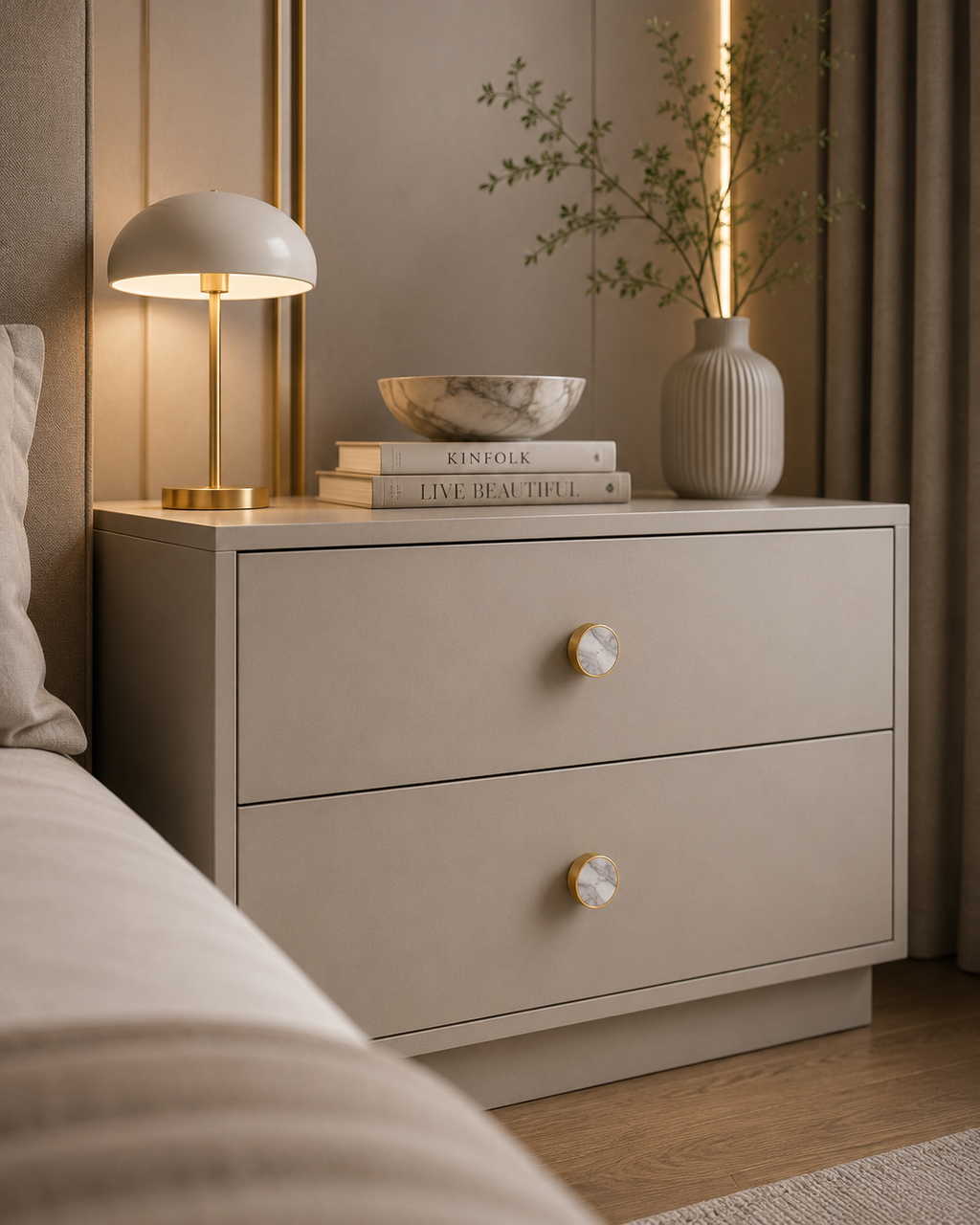 Prisma Acrylic & Brass Disc Cabinet Knob | Luxury Cabinet Hardware India