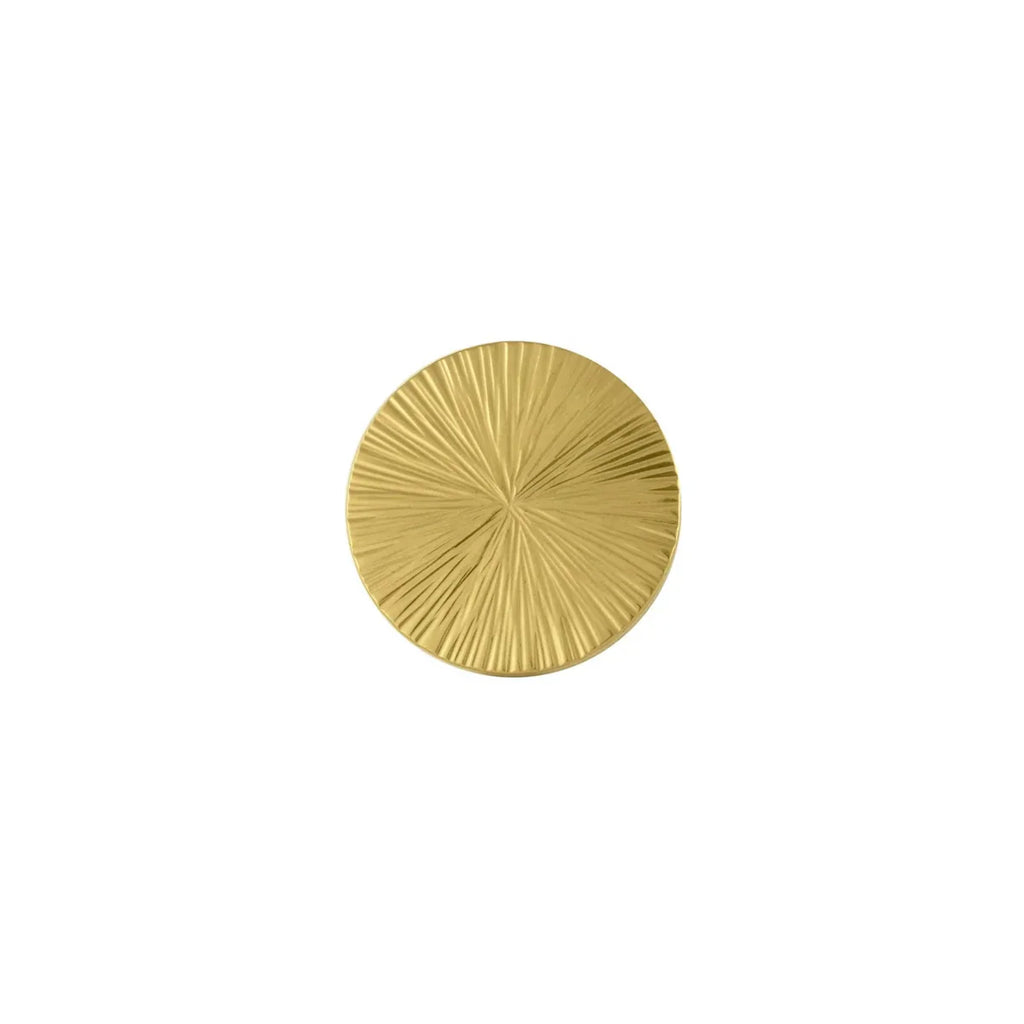 Hammered Sunburst Brass Cabinet Knob | Solid Brass Knob
