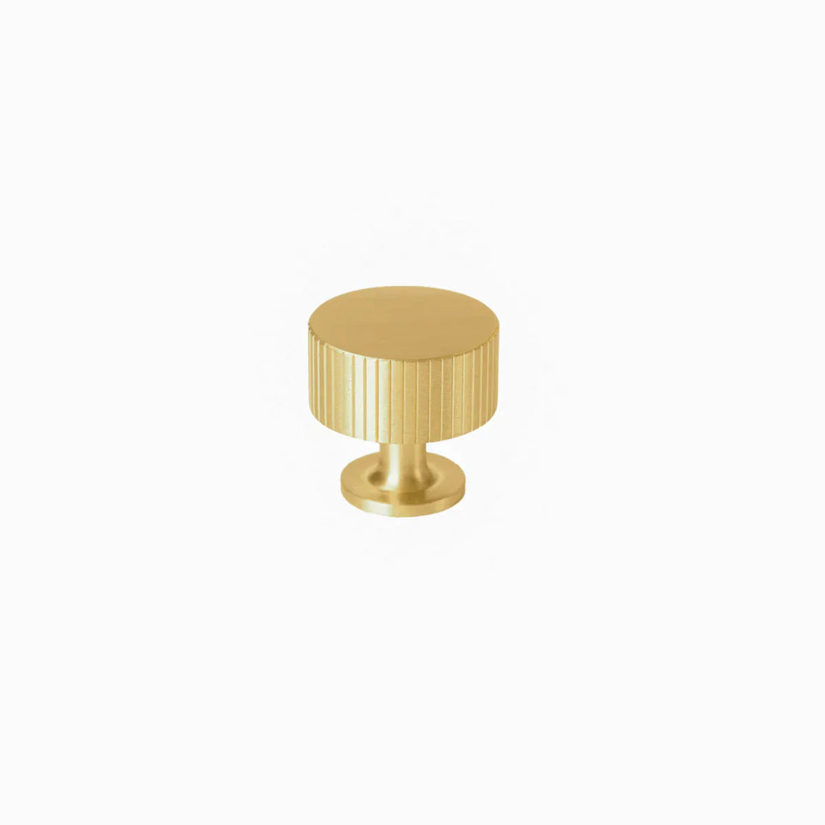 Linear Knurled Brass Cabinet Knob | Brass Essence India