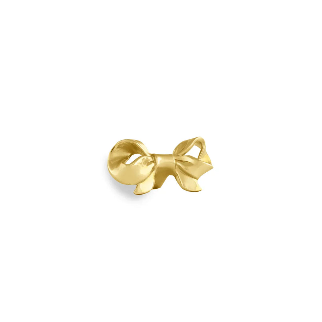 Polished Brass Bow Cabinet Knob | Luxury Solid Brass Furniture Knob | Brass Essence India