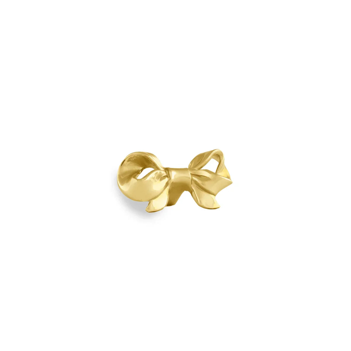 Polished Brass Bow Cabinet Knob | Luxury Solid Brass Furniture Knob | Brass Essence India
