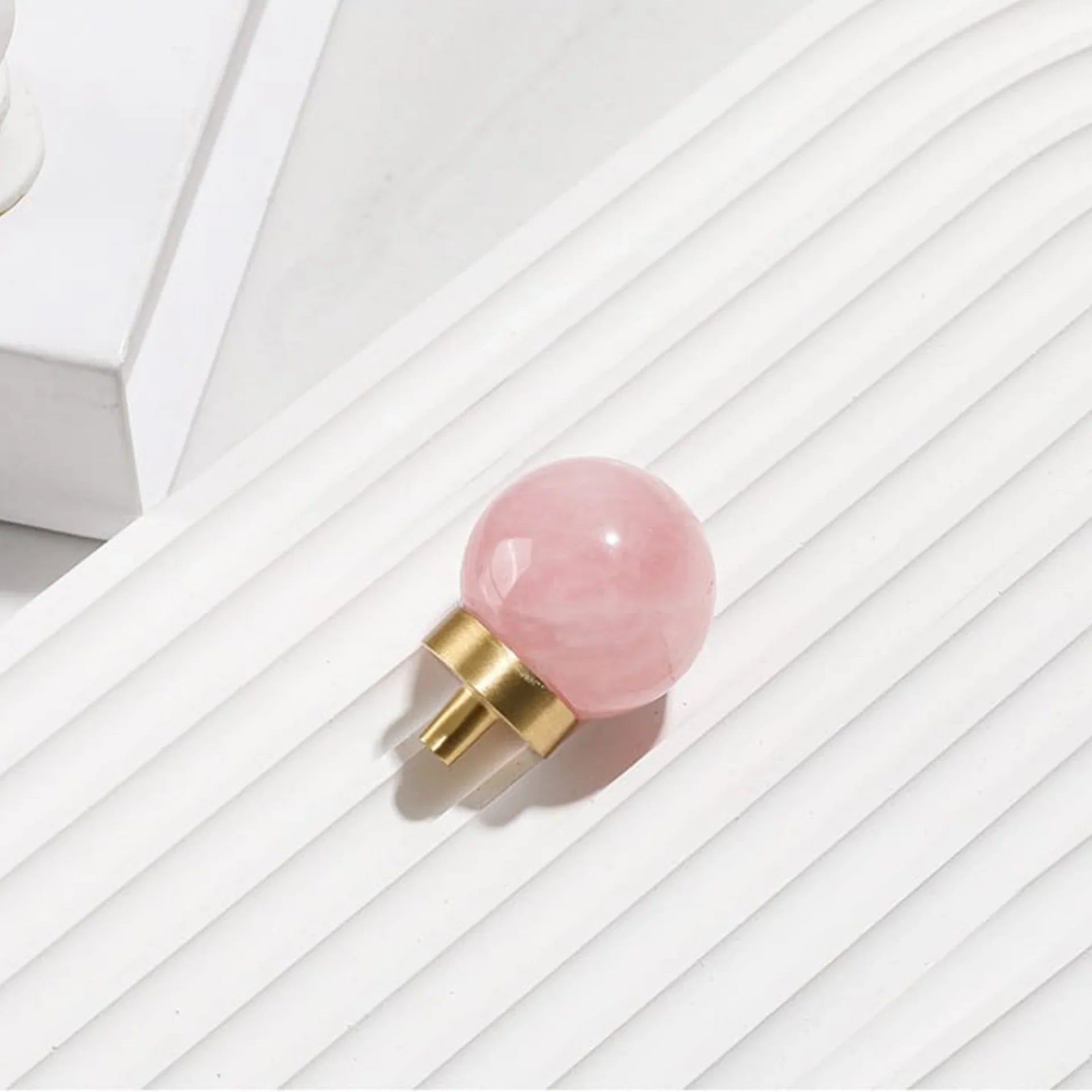 Natural Crystal Ball Brass Cabinet Knob | Luxury Crystal Knob