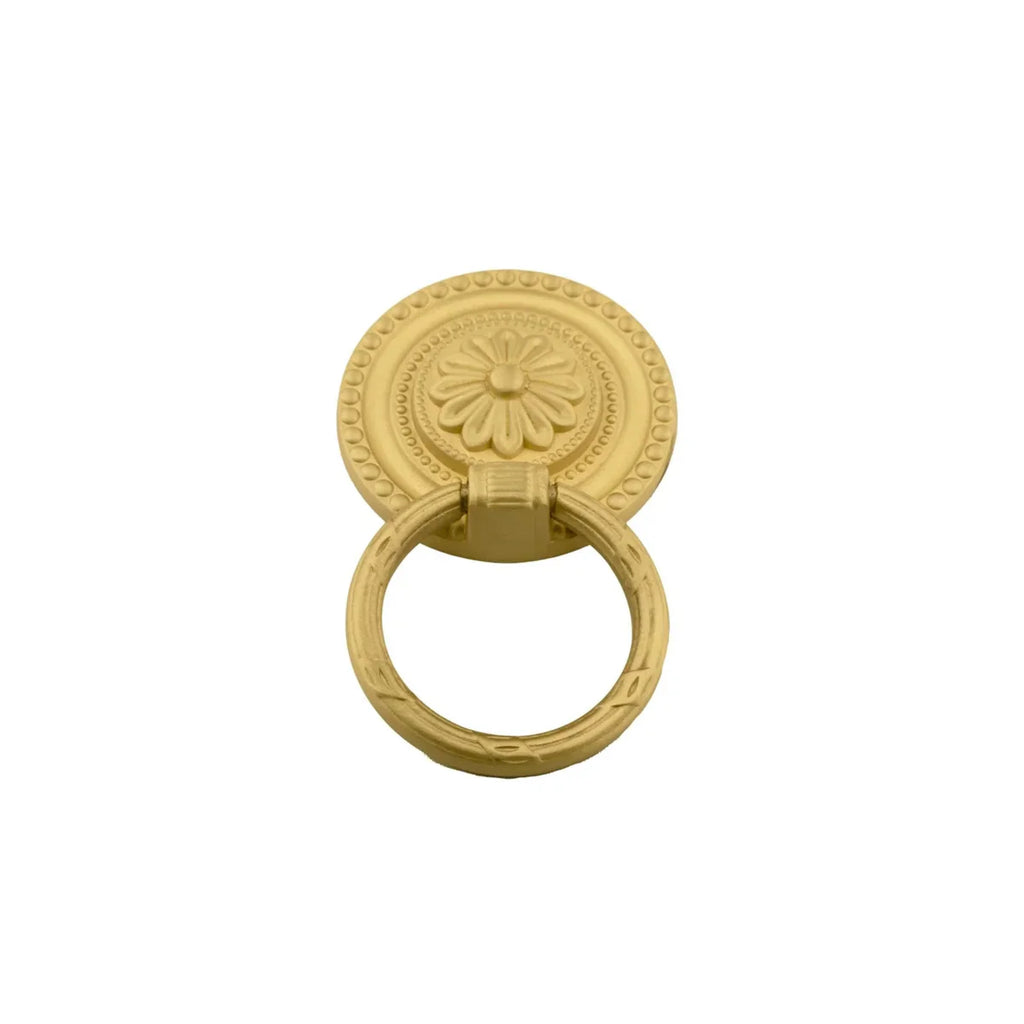 Vintage Retro Brass Ring Pull | Solid Brass Cabinet Knob | Brass Essence