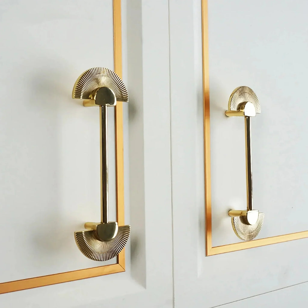 Scallop Royale Brass Collection | Solid Brass Cabinet & Wardrobe Handles