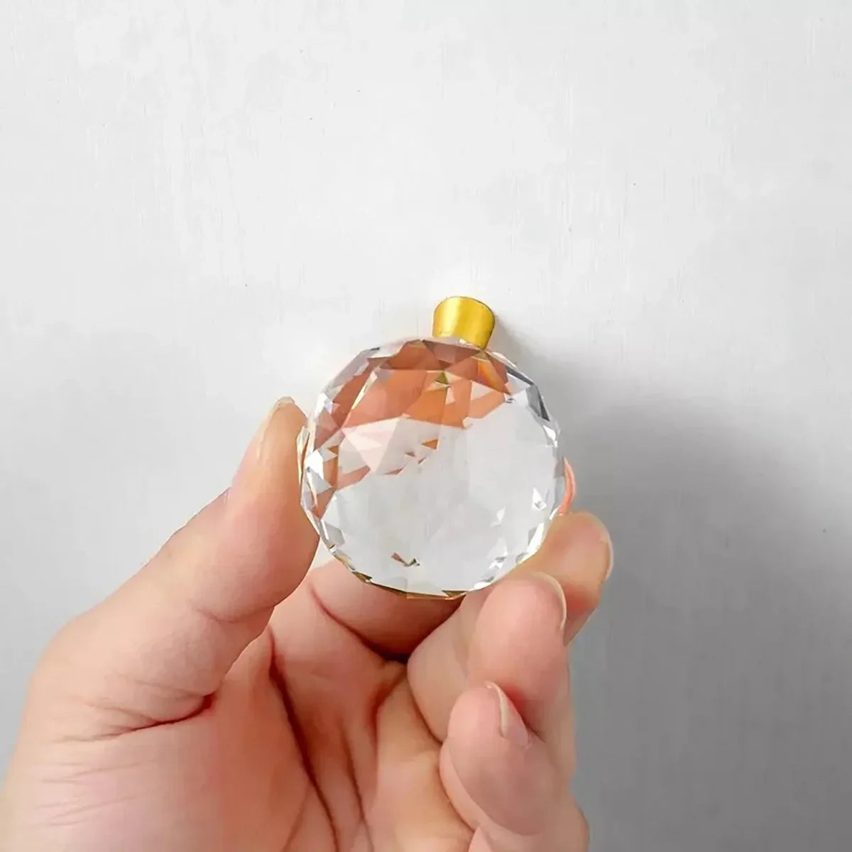 Round Faceted Crystal Cabinet Knob | Luxury Crystal Knob