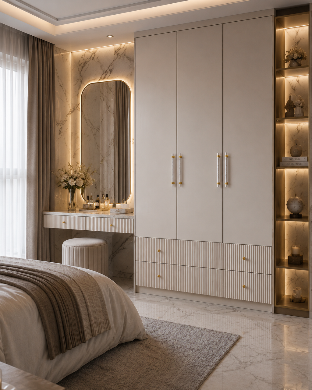 Karish Marble & Brass Cabinet Handles | Luxury Marble Handles India