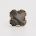 Clover Acrylic Brass Cabinet Knob | Brass Essence India