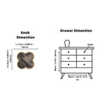 Clover Acrylic Brass Cabinet Knob | Brass Essence India