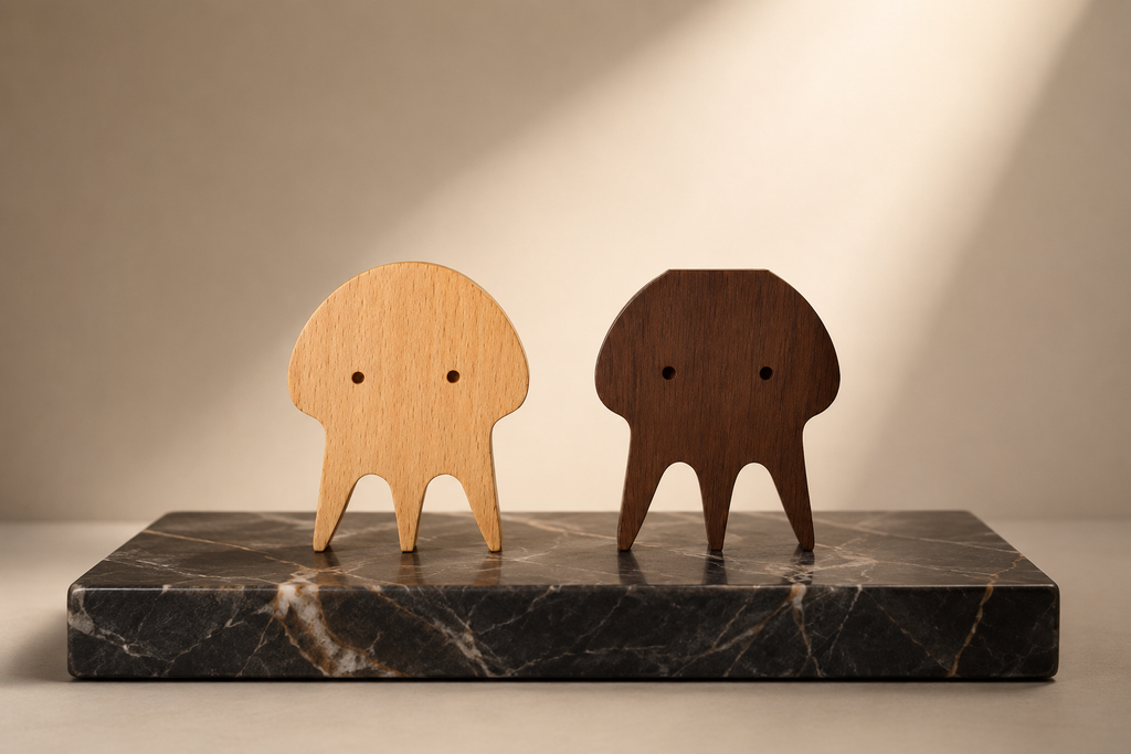 Jellyfish Wood Knob | Premium Wooden Cabinet Knob India