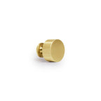 Linear Knurled Brass Cabinet Knob – product view – Brass Essence