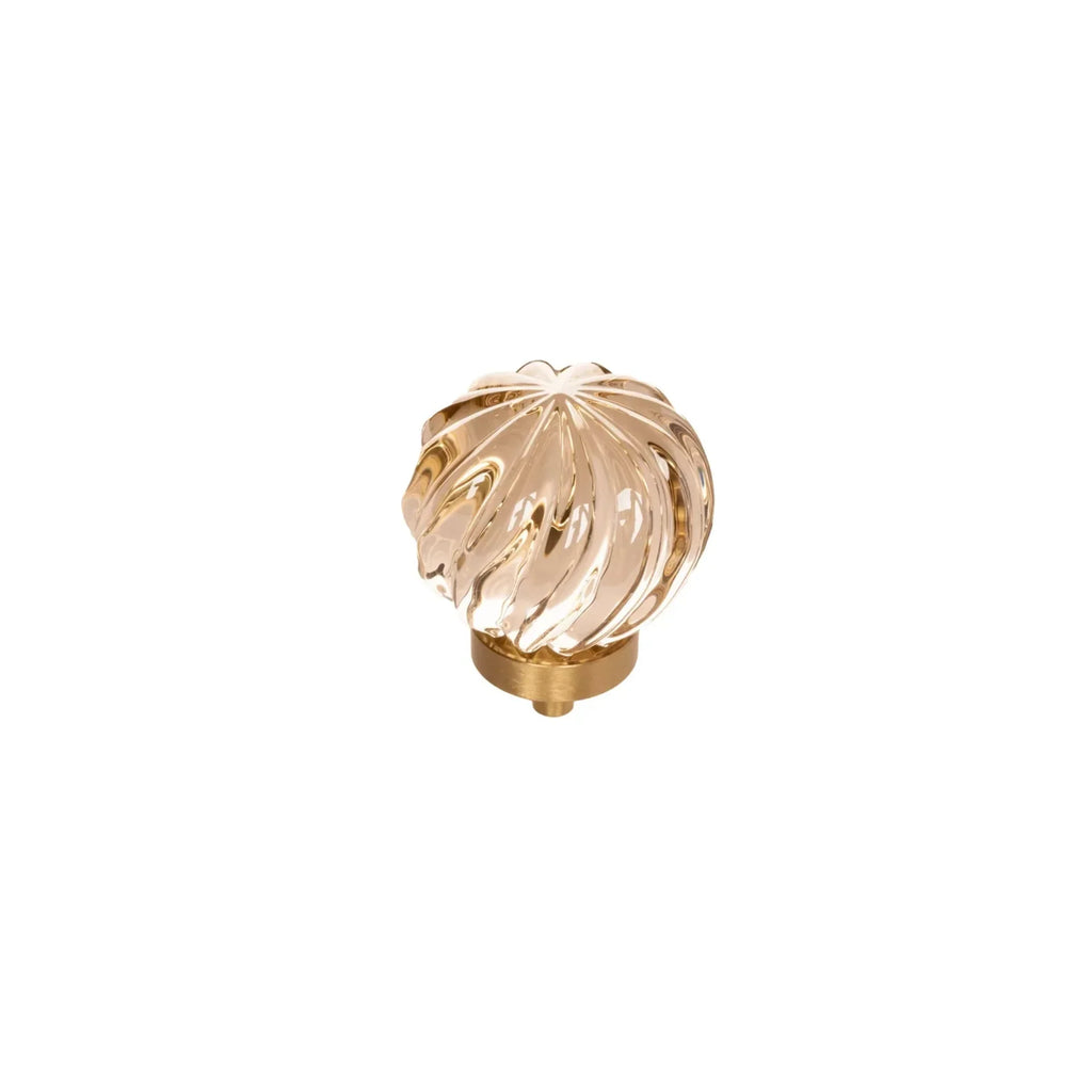 Fluted Crystal Cabinet Knob | Luxury Crystal Drawer Pull Knob