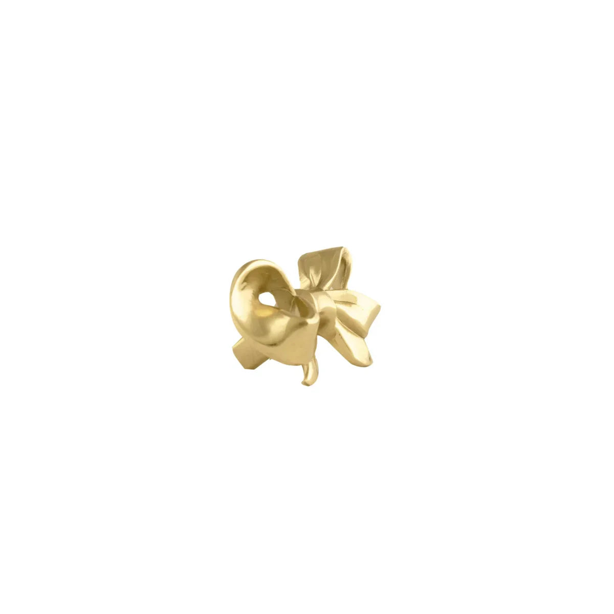 Polished Brass Bow Cabinet Knob | Luxury Solid Brass Furniture Knob | Brass Essence India