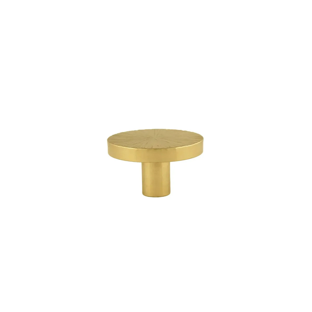 Hammered Sunburst Brass Cabinet Knob | Solid Brass Knob