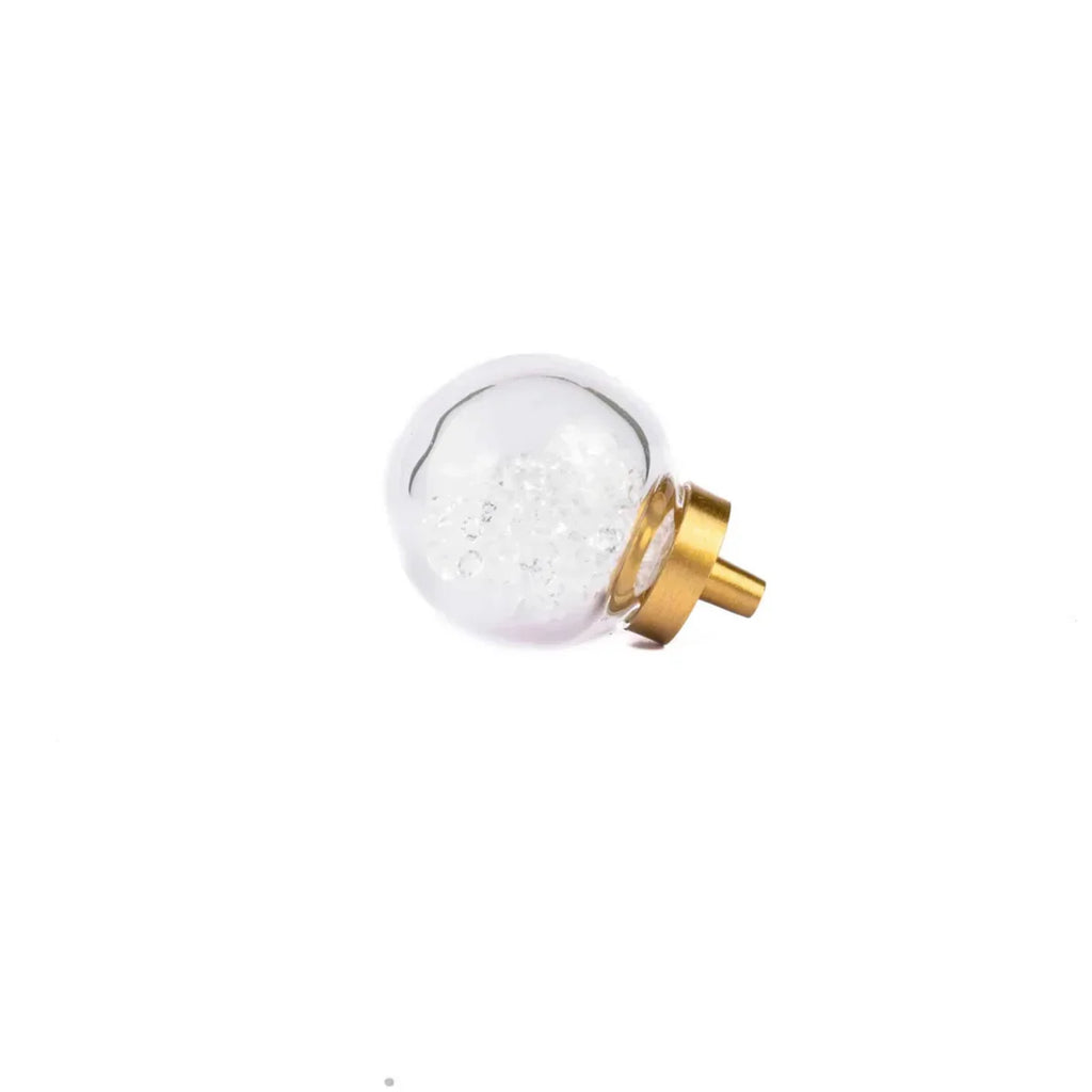 Moon Orb Crystal Cabinet Knob | Acrylic & Natural Crystal Knob