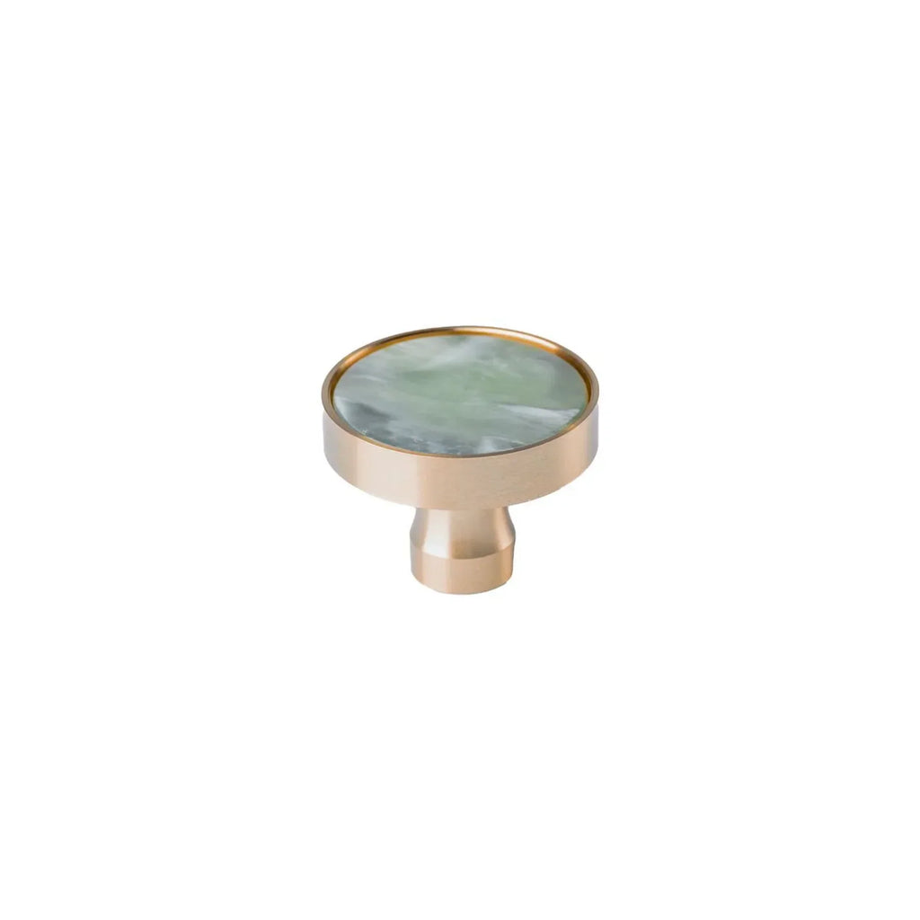 Prisma Acrylic & Brass Disc Cabinet Knob | Luxury Cabinet Hardware India