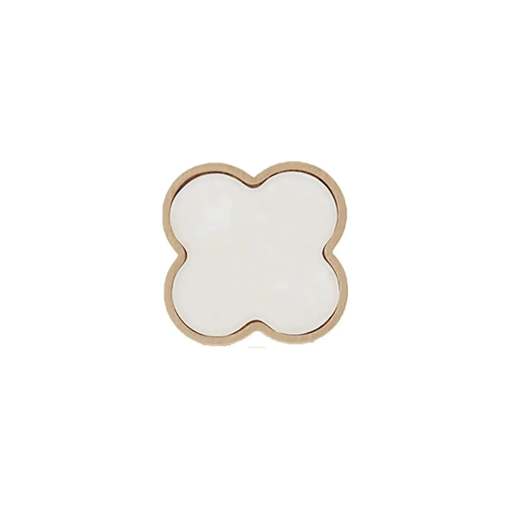 Clover Acrylic Brass Cabinet Knob | Brass Essence India