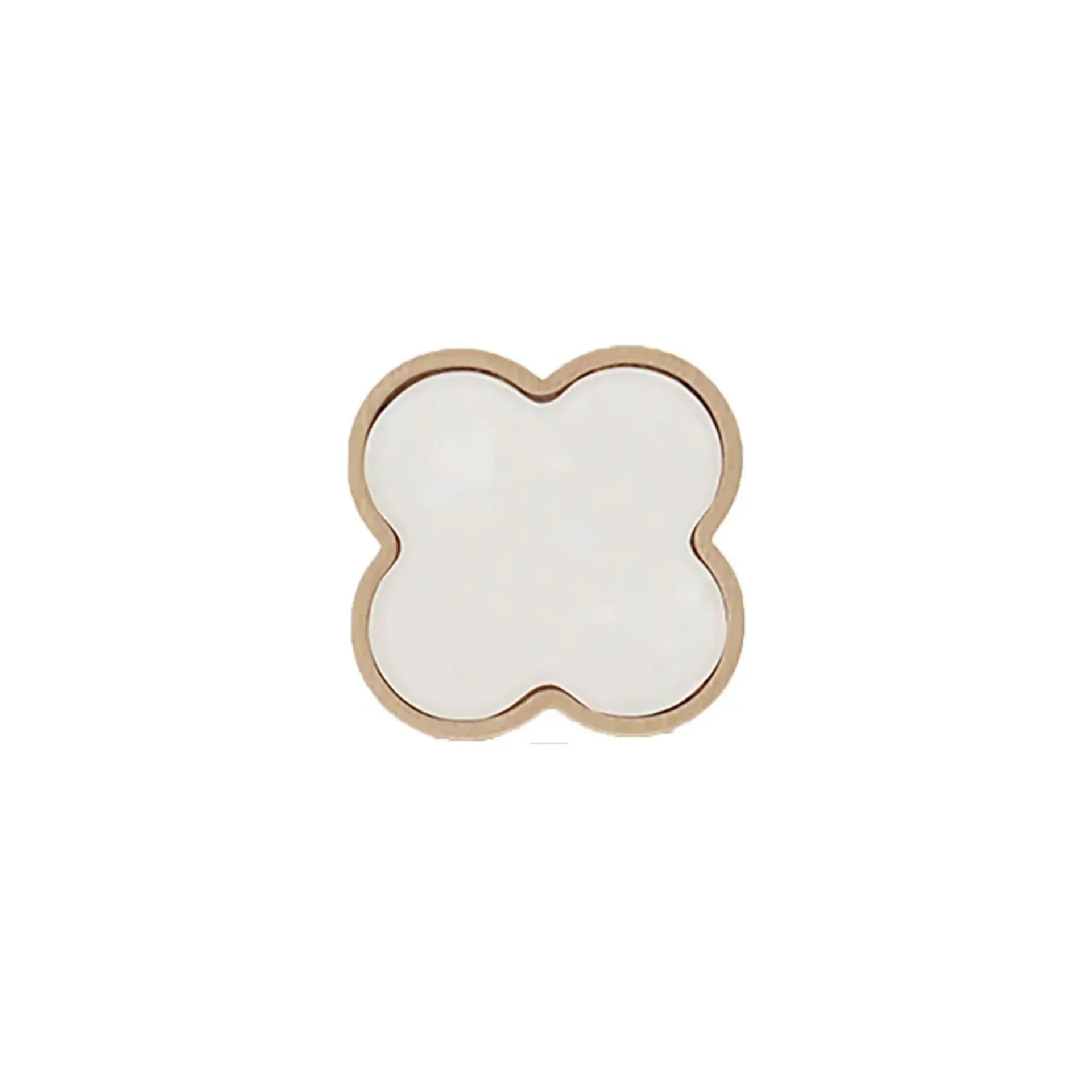 Clover Acrylic Brass Cabinet Knob | Brass Essence India