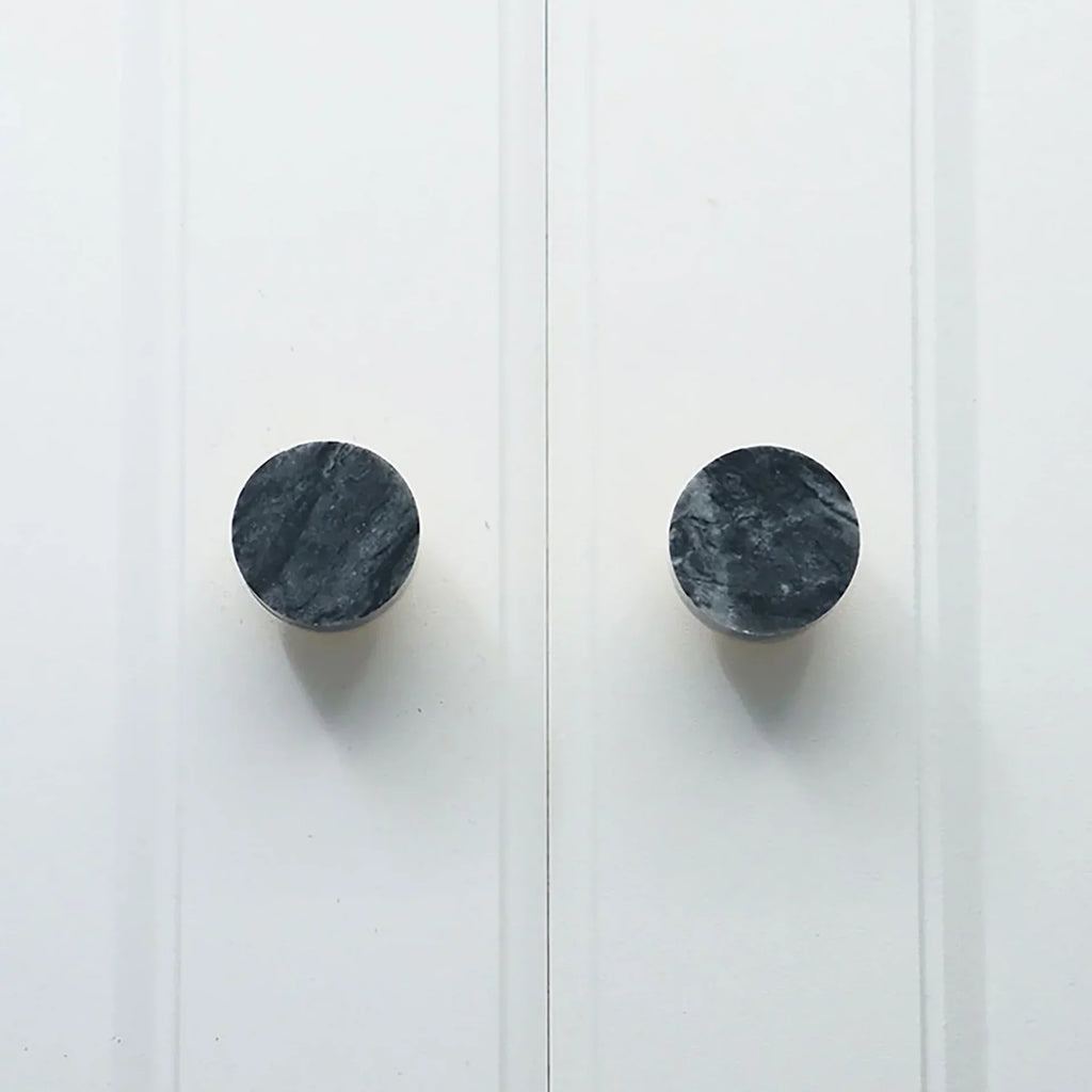 Karish Marble & Brass Cabinet Knob | Luxury Marble Cabinet Knob