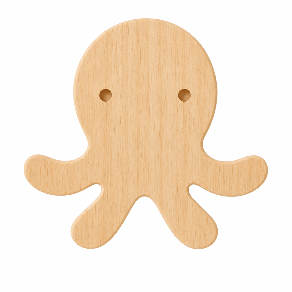 Octopus Wood Knob | Premium Wooden Cabinet Knob India