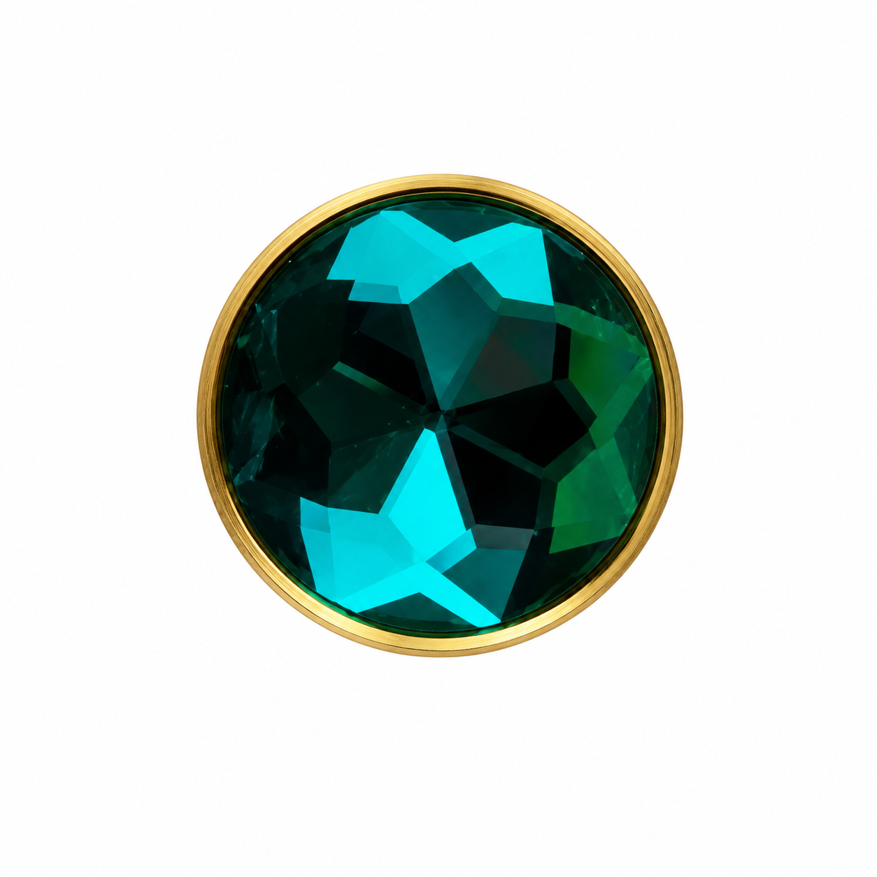 Polished White Crystal & Brass Cabinet Knob | Crystal Cabinet Knob
