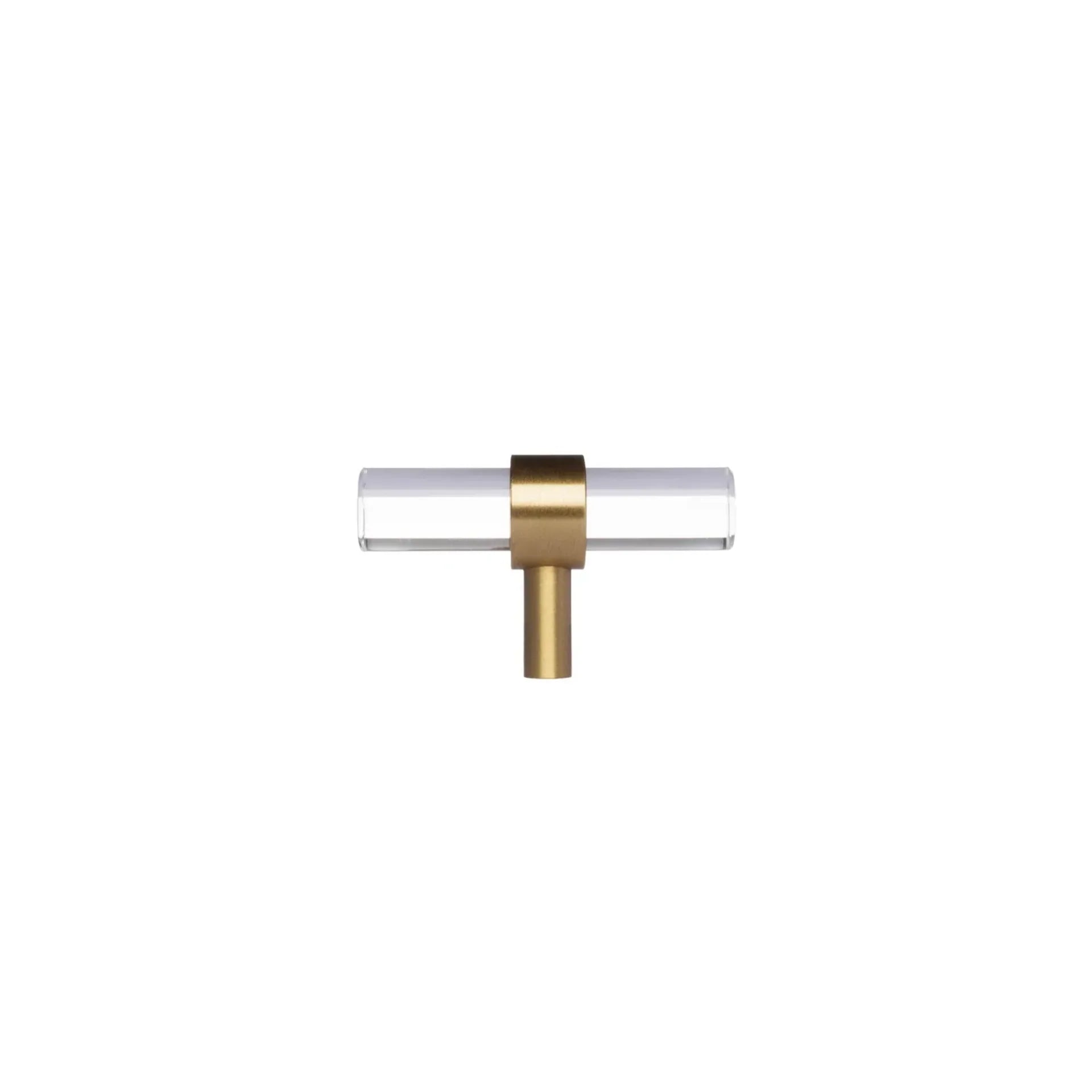 Lumiera Clear Acrylic & Brass Handle Collection