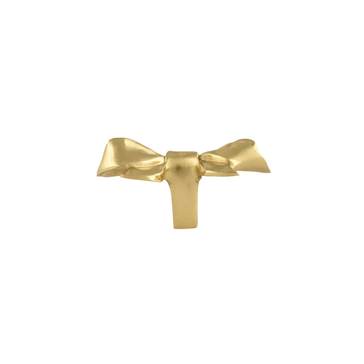 Polished Brass Bow Cabinet Knob | Luxury Solid Brass Furniture Knob | Brass Essence India